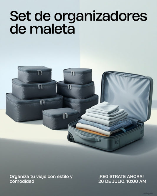 Set de organizadores de maleta con compresión AresShop