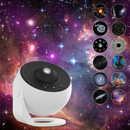 Proyector de galaxia LED proyectando nebulosa en la habitación